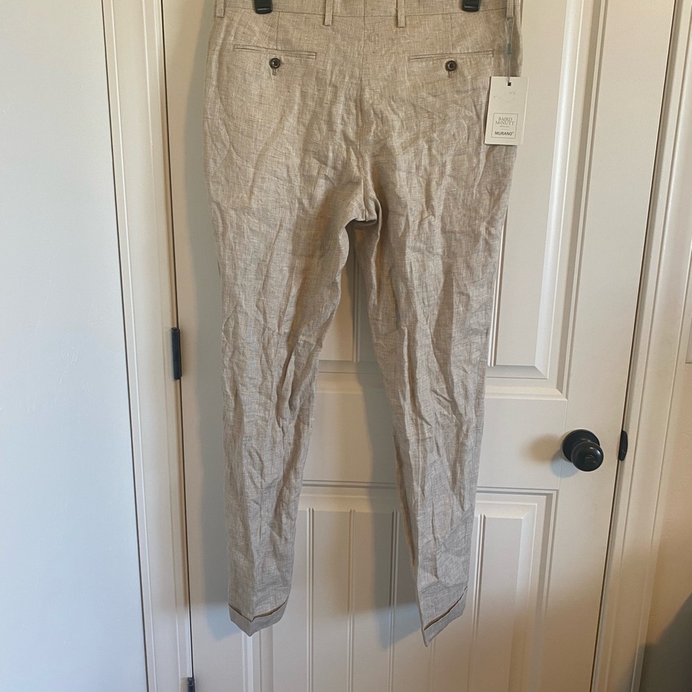 Baird McNutt Murano Beige Linen Pants - Picture 6 of 9